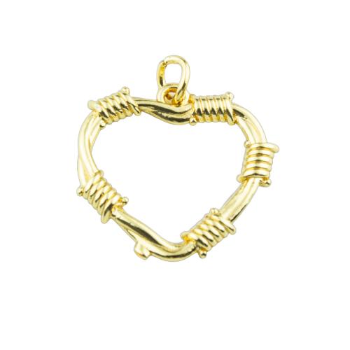 Brass Heart Pendants, high quality plated, DIY, more colors for choice, 20x20x3mm, Sold By PC