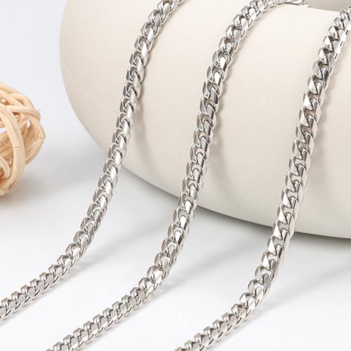 Nehrđajući čelik nakit lanac, 304 nehrđajućeg čelika, možete DIY & različite veličine za izbor, izvorna boja, Prodano By m