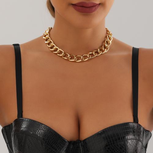 Zinklegierung Schmuck Halskette, goldfarben plattiert, für Frau, frei von Nickel, Blei & Kadmium, verkauft von PC