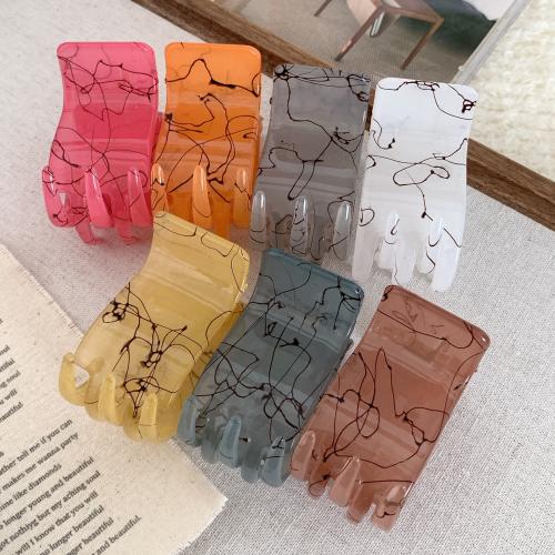 Hair Claw Clips, PC Plastic, handmade, for woman, more colors for choice, 51x30mm, Sold By PC