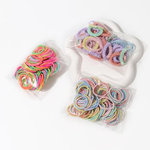 Elastic Hair Band, Rubber, different styles for choice & for woman, mixed colors, Sold By Set