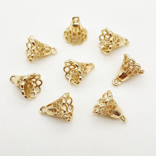 Brass Jewelry Pendants, plated, DIY, golden, 10x12mm, 10PCs/Lot, Sold By Lot