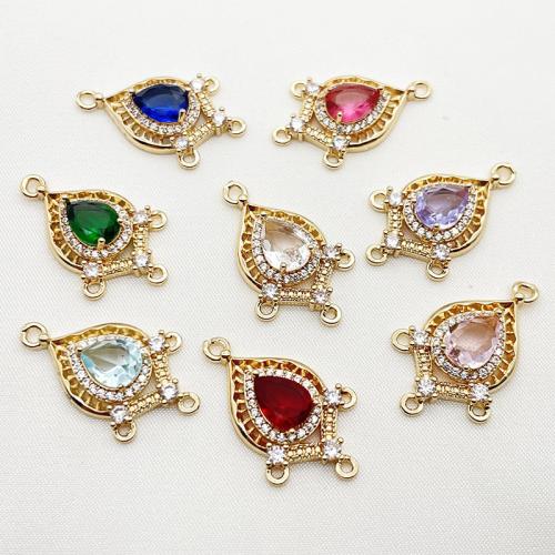 Hair Accessories DIY Findings, Brass, plated, micro pave cubic zirconia, more colors for choice, 26x15mm, 10PCs/Lot, Sold By Lot