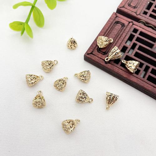 Brass Jewelry Pendants, plated, DIY, golden, 6x8mm, 10PCs/Lot, Sold By Lot
