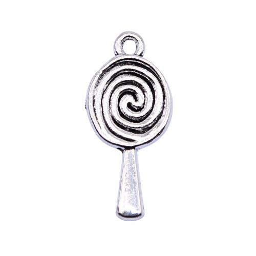 Tibetan Style Pendants, Lollipop, antique silver color plated, vintage & fashion jewelry & DIY, 24x11mm, Sold By PC
