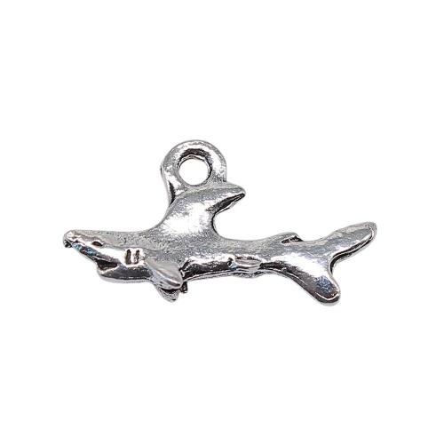 Zinc Alloy Animal Pendants Shark antique silver color plated vintage & fashion jewelry & DIY Sold By PC