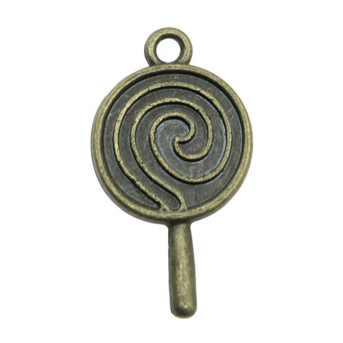 Zinc Alloy Pendants Lollipop antique bronze color plated vintage & fashion jewelry & DIY 27mm Sold By PC