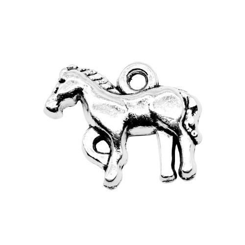 Pendentifs animaux en alliage de zinc, cheval, Placage, Vintage & bijoux de mode & DIY, plus de couleurs à choisir, 22x17mm, Vendu par PC
