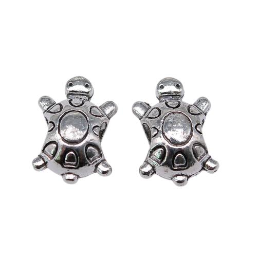 Tibetan Style Animal Beads, Turtle, antique silver color plated, vintage & fashion jewelry & DIY, 14x9x7mm, Sold By PC