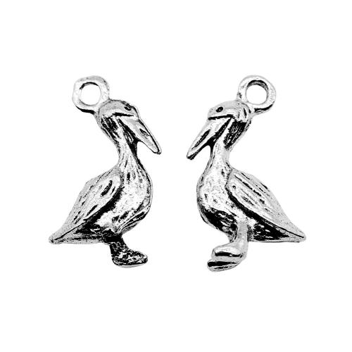 Tibetan Style Animal Pendants, Bird, antique silver color plated, vintage & fashion jewelry & DIY, 18x9mm, Sold By PC