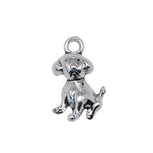 Tibetan Style Animal Pendants, Dog, antique silver color plated, vintage & fashion jewelry & DIY, 16x10mm, Sold By PC