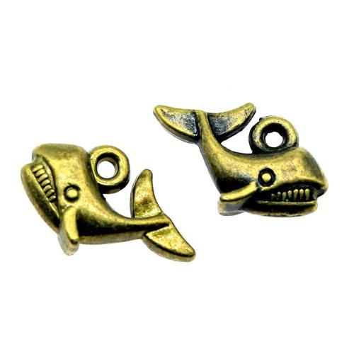 Zinc Alloy Animal Pendants Shark plated vintage & fashion jewelry & DIY Sold By PC