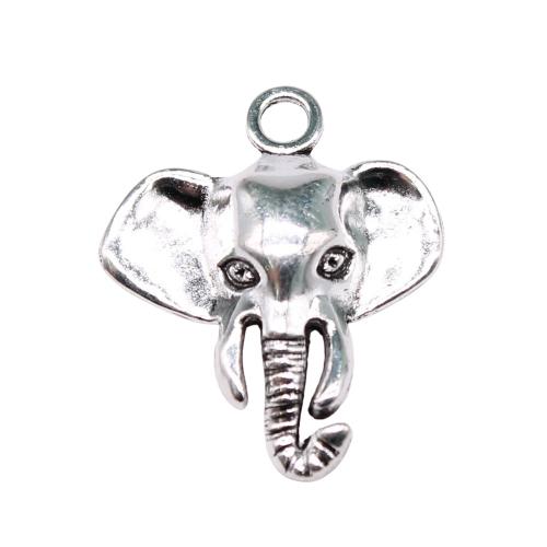 Tibetan Style Animal Pendants, Elephant, plated, vintage & fashion jewelry & DIY, more colors for choice, 25x21mm, Sold By PC