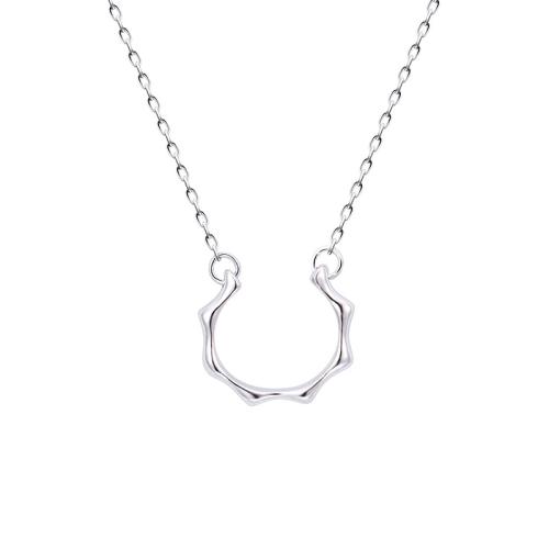 925 Sterling Silver Necklaces, fashion jewelry & Unisex & different size for choice, Length:Approx 45 cm, Sold By PC