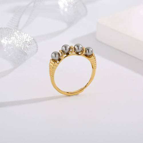 925 Sterling Silver Finger Rings with Shell Pearl fashion jewelry & for woman US Ring Sold By PC