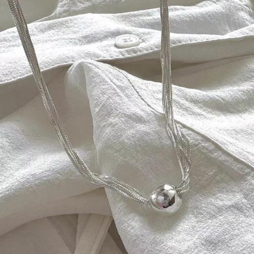Серебряное ожерелье, 925 пробы, ювелирные изделия моды & Женский, длина:Приблизительно 45 см, продается PC