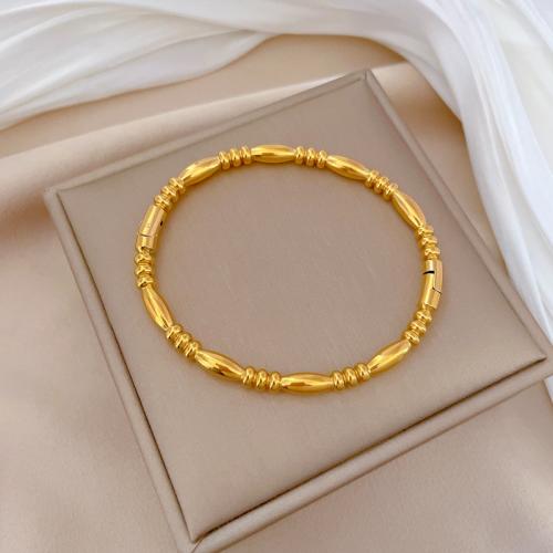 Stainless Steel Bangle 304 Stainless Steel Vacuum Ion Plating fashion jewelry & for woman Inner diameter 60mm Sold By PC