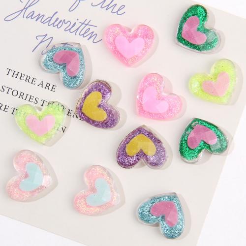 Fashion Resin Cabochons, Heart, DIY, more colors for choice, 19x22mm, Sold By PC
