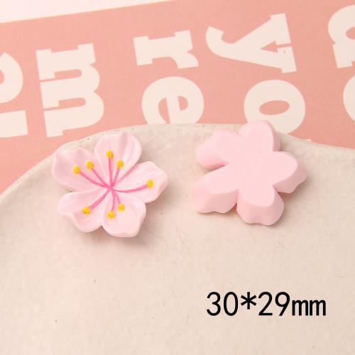 Hair Accessories DIY Findings, Resin, Flower, different size for choice, pink, Sold By PC