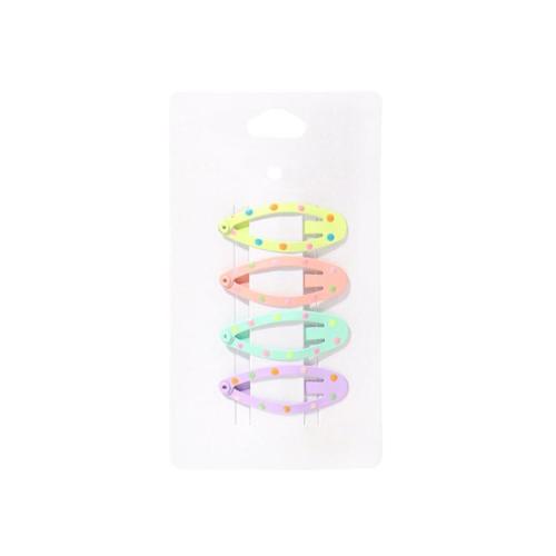 Hair Snap Clips Zinc Alloy stoving varnish Girl mixed colors Sold By Lot