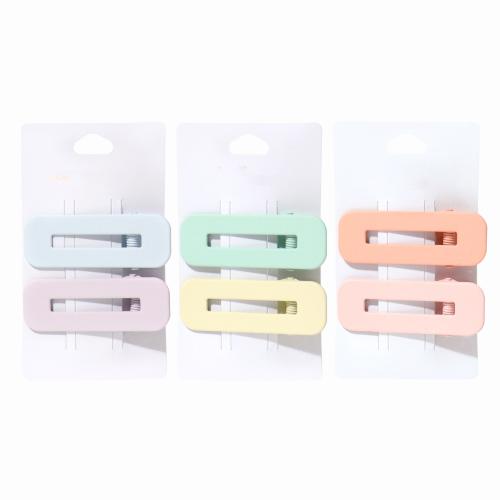 Hair Snap Clips Zinc Alloy Rectangle handmade for woman & hollow Sold By Lot