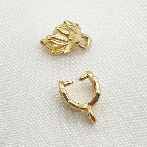Brass Pinch Bail, plated, DIY, golden, 7x8.50mm, 10PCs/Lot, Sold By Lot