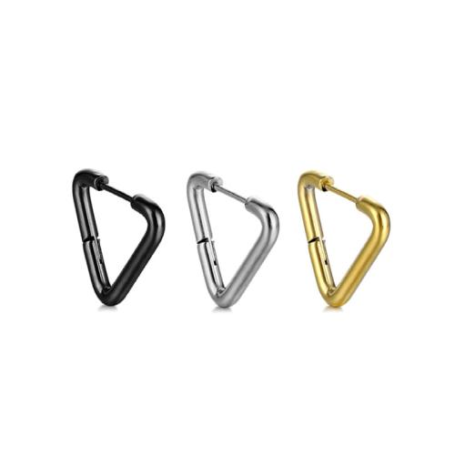 Titanium Steel  Earring Triangle polished Unisex Sold By Lot