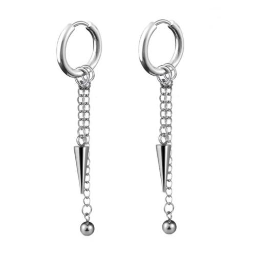 Huggie Hoop Drop Earring, 304 Stainless Steel, plated, for woman, more colors for choice, Sold By PC