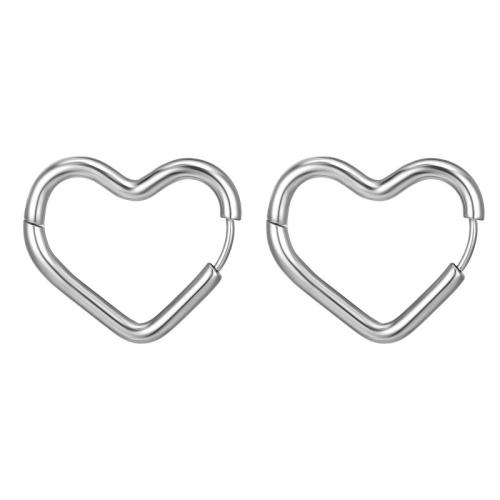 Stainless Steel Lever Back Earring 304 Stainless Steel Heart plated Unisex Sold By PC