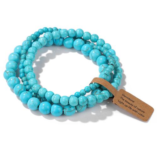 Gemstone Bracelets handmade three pieces & Unisex Sold By Set