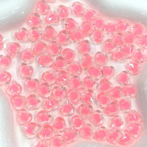 Bead in Bead Acrylic Beads Heart DIY 12mm Sold By Lot
