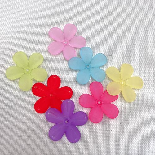 Transparent Acrylic Beads Flower DIY & frosted 30mm Sold By Bag