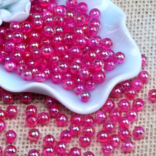 Perles acryliques transparentes, Acrylique, Rond, DIY & normes différentes pour le choix, plus de couleurs à choisir, 500sol/lot, Vendu par lot