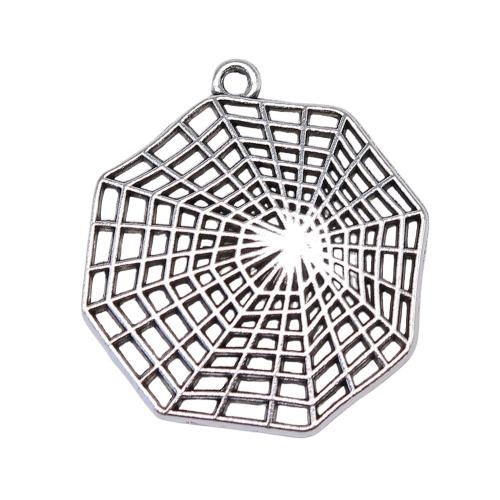 Tibetan Style Pendants, Spider Web, antique silver color plated, vintage & fashion jewelry & DIY, 31x28mm, Sold By PC