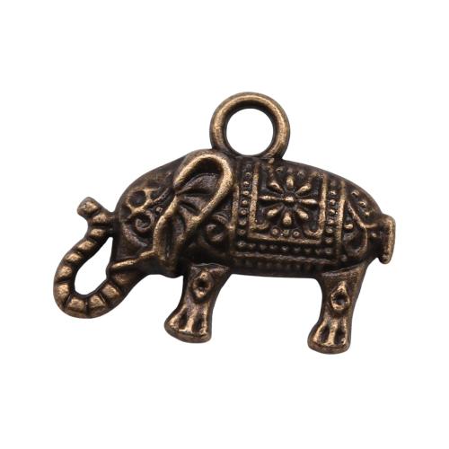 Tibetan Style Animal Pendants, Elephant, antique bronze color plated, vintage & fashion jewelry & DIY, 17x13mm, Sold By PC