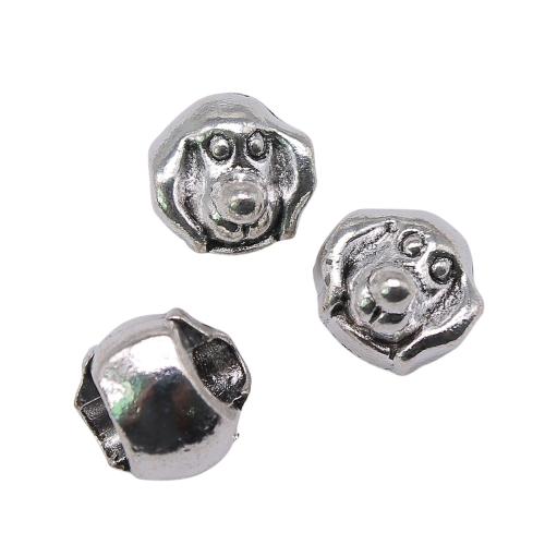 Tibetan Style Animal Beads, Dog, antique silver color plated, vintage & fashion jewelry & DIY, 11x11x10mm, Sold By PC