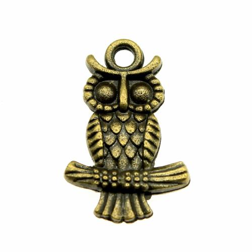 Tibetan Style Animal Pendants, Owl, plated, vintage & fashion jewelry & DIY, more colors for choice, 19x12mm, Sold By PC