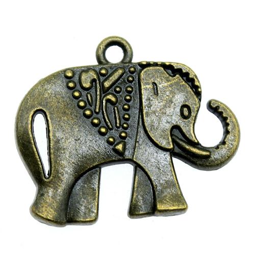 Zinc Alloy Animal Pendants Elephant plated vintage & fashion jewelry & DIY Sold By PC