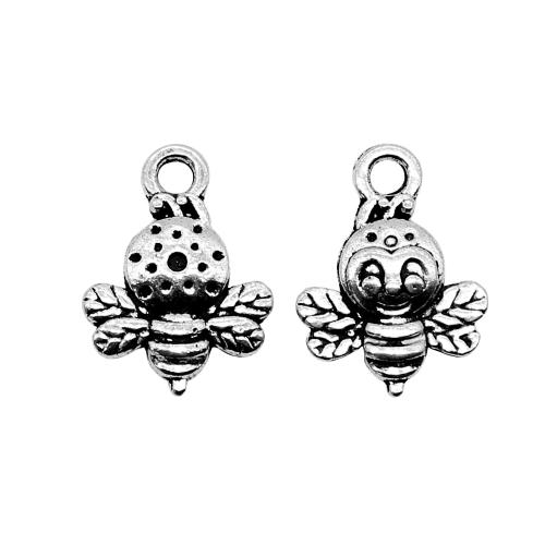 Zinc Alloy Animal Pendants Bee antique silver color plated vintage & fashion jewelry & DIY Sold By PC