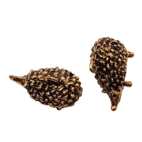 Tibetan Style Animal Pendants, Hedgehog, antique gold color plated, vintage & fashion jewelry & DIY, 25x16x13mm, Sold By PC