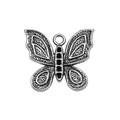 Tibetan Style Animal Pendants, Butterfly, antique silver color plated, vintage & fashion jewelry & DIY, 24x22mm, Sold By PC