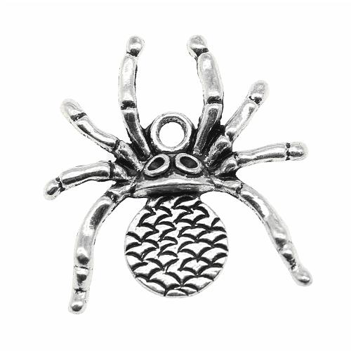 Tibetan Style Animal Pendants, Spider, antique silver color plated, vintage & fashion jewelry & DIY, 24x24mm, Sold By PC