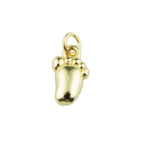 Brass Jewelry Pendants, Foot, high quality plated, DIY, more colors for choice, 17x7x5mm, Hole:Approx 3mm, Sold By PC