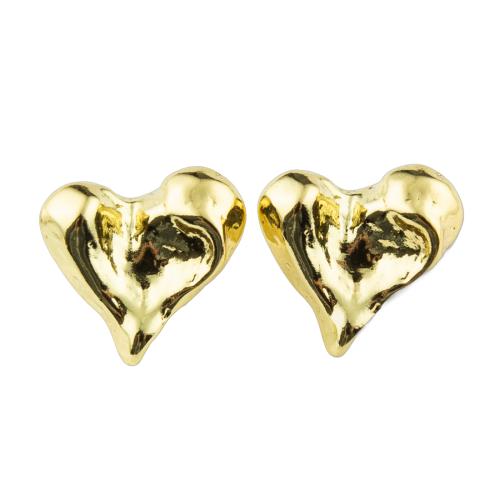 Brass Stud Earring, Heart, high quality plated, fashion jewelry & for woman, more colors for choice, 20x19x18mm, Sold By Pair