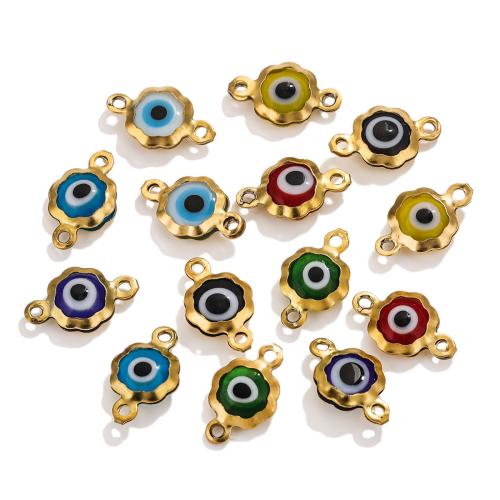 Evil Eye Pendants, 304 Stainless Steel, DIY & different styles for choice & enamel, more colors for choice, 20PCs/Bag, Sold By Bag