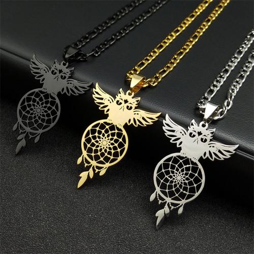 Stainless Steel Jewelry Necklace, 304 Stainless Steel, fashion jewelry & Unisex, more colors for choice, 40x28mm, Length:Approx 50 cm, Sold By PC