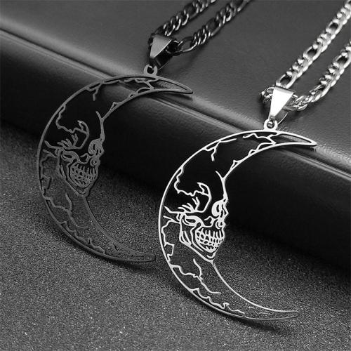 Stainless Steel Jewelry Necklace, 304 Stainless Steel, fashion jewelry & Unisex, more colors for choice, 40x30mm, Length:Approx 50 cm, Sold By PC
