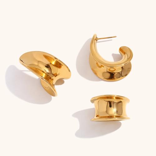 Conjuntos de jóias de aço inoxidável, Aço inoxidável 304, 18K banhado a ouro, joias de moda & Vario tipos a sua escolha & para mulher, dourado, vendido por PC