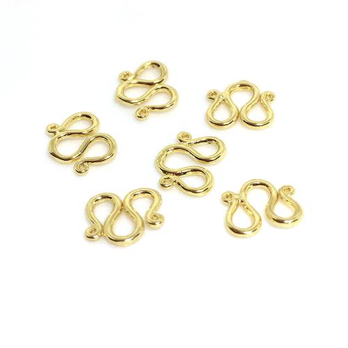 Brass Jewelry Clasps gold color plated DIY nickel lead & cadmium free Sold By Bag