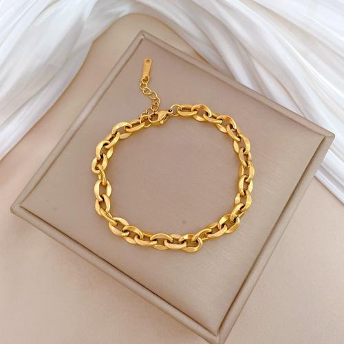 Stainless Steel Jewelry Bracelet, 304 Stainless Steel, with 3cm extender chain, Vacuum Ion Plating, fashion jewelry & for woman, more colors for choice, Length:17 cm, Sold By PC